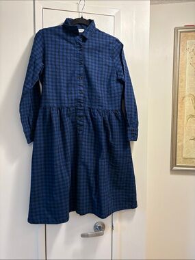 Rosso 35 ' Blue Plaid Button-Front Dress
